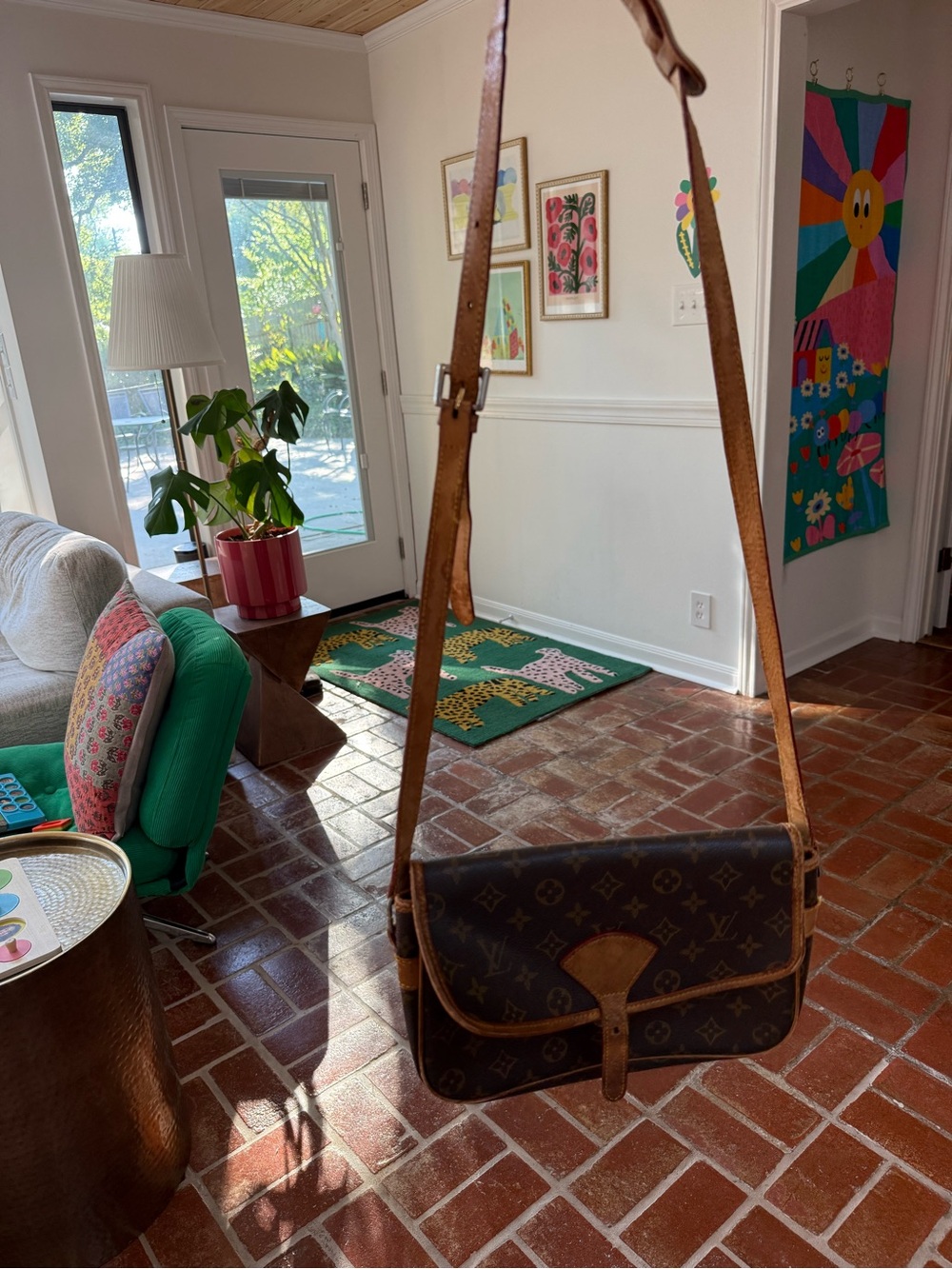 Vintage Louis Vuitton Monogram Saint Cloud Crossbody Bag Auth Worn